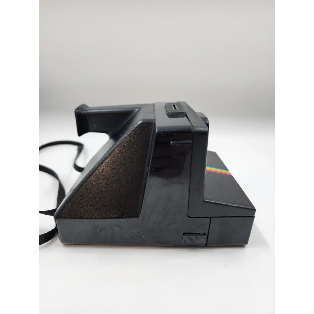 Polaroid Time-Zero OneStep Land Camera Vintage Rainbow Stripe Black SX-70 Film